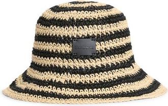 Barbour Annie Crochet Bucket Hat in Black/Ecru at Nordstrom, Size Medium