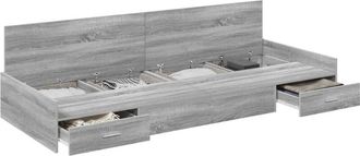 vidaXL Estructura De Cama Gris Sonoma 70 X 190 Cm Madera Contrachapada Vidaxl