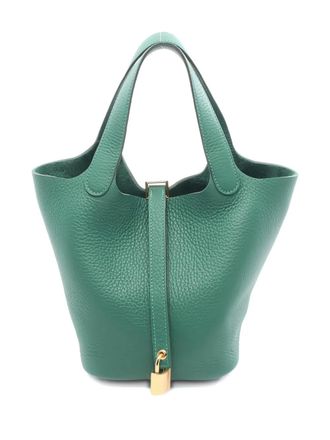 Hermès Picotin Lock PM handbag - women - Leather - One Size - Green