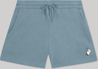 Dalix Womens Heartly Ghost Midweight Washed Fleece Shorts in Misty Blue at Nordstrom, Size Xx-Large