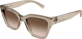 Saint Laurent SL 641 Asian Fit 005 Womens Sunglasses Brown Size 52 - Free RX Lenses - Free RX Lenses