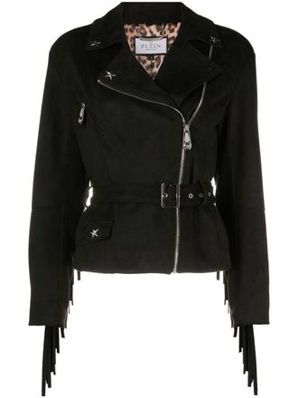 Philipp Plein Giacca biker con borchie - Nero