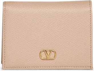 Valentino Garavani VLogo Signature Grainy Calfskin Portemonnee - Dames - Portefeuilles - Roze - ONE Size - Leer - Accessoires