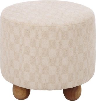 Safavieh Bronislava Round Wood Pouf