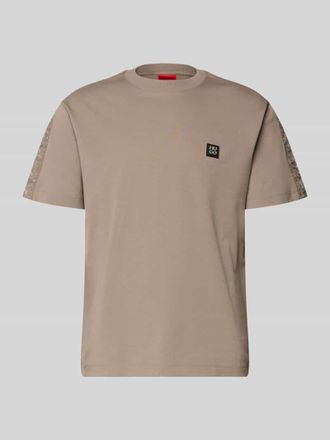 HUGO BOSS Relaxed Fit T-Shirt aus reiner Baumwolle Modell DROSTEE in Hellbraun, Gr&ouml;&szlig;e XXL