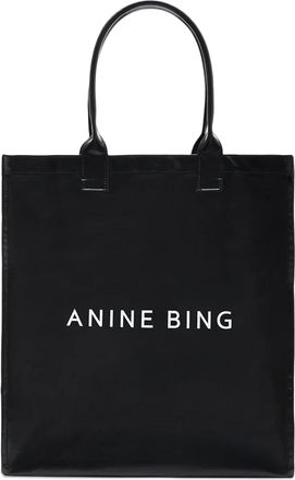 Anine Bing Leonie Lettering Coated Canvas Tote Bag