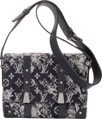 Louis Vuitton Pre-owned Womens Tapestry Trunk Messenger Shoulder Bag - Blue/Navy - One Size