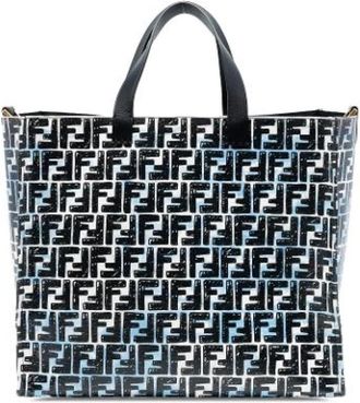 Fendi Pre-owned Tote Bags, female, Multicolor, Size: ONE SIZE Pre-owned Printed Coated Canvas Tote Bag