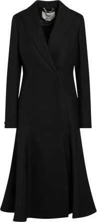 Fendi Grain de Poudre Wool Coat - female - Fendi - Single-Breasted Coats - Black - S - Coats