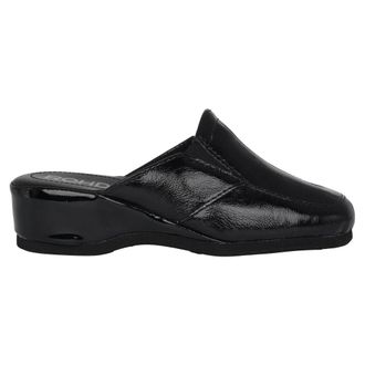 Rohde Zwarte leren binnenslipper - Dames - Sleehakken - Zwart - 41 1/2 EU - Schoenen