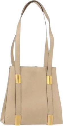 Celine Pre-owned Vintage Leren Schoudertas - Dames - Vintage Schoudertas - Beige - ONE Size - Leer - Vintage