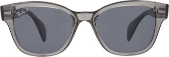 Ray-Ban Polarized Dark Blue Square Unisex Sunglasses RB0880S 66353R 52