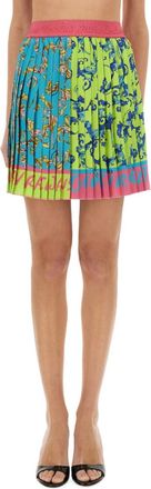Versace Jeans Couture Multicolor Pleated Mini Skirt
