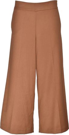 Try Me Wide-Leg Trousers with Smooth Flat Waistband and Minimalist Design