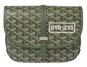 Goyard Khaki Printed Belvedere Messenger Bag