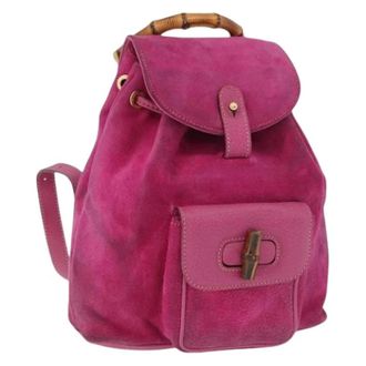 Gucci Zaino Pre-owned in Camoscio - - Pre-owned - Donna - Rosa - ONE SIZE