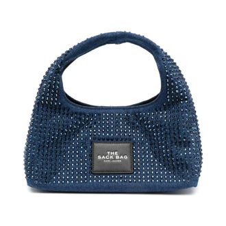 Marc Jacobs Handbags, female, Blue, ONE SIZE, The Crystal Denim Mini Sack Bag