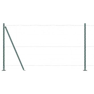 Berkfield Home Fence Posts Set of 104 Green Concrete 3.2 x 3.2 x 78.5 cm