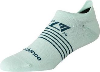 New Balance Unisex London Marathon Tab Sock in Green Polyester, size Medium