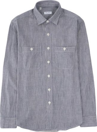 Salvatore Piccolo Heren, Overhemden, Blauw, Maat: 2XL Leer