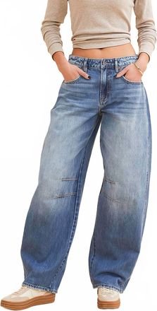 Hidden Jeans Womens Sammie Barrel Jeans In Blue
