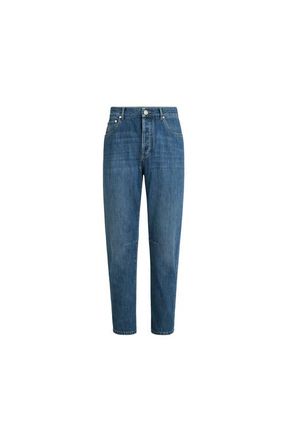 Brunello Cucinelli Lightweight denim five-pocket trousers in Medium Denim at Nordstrom, Size 50 It