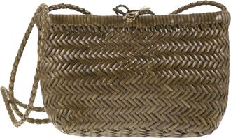 Dragon Minsu mini geweven leren tas