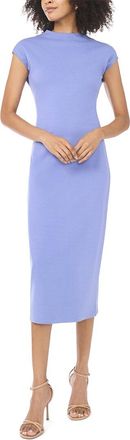 Vince Camuto Mock Neck Drop Shoulder Midi Dress