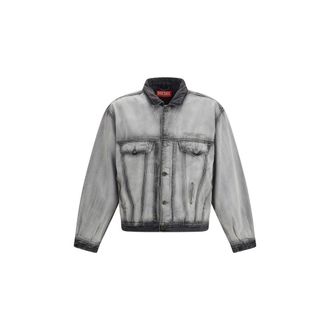 Diesel Grijs Katoenen Denim Jas