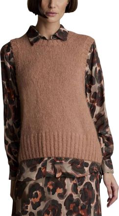 Summum Mohair Blend Spencer Vest In Old Peach