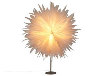 Beliani Decoraci&oacute;n de navidad l&aacute;mpara de mesa 70 cm estrella blanco
