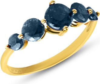 MAX + STONE 10k Yellow Gold Journey Gemstone Dainty Statement Birthstone Ring