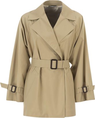 Max Mara Weekend Maxmara Wkdovatta korte trenchcoat van waterafstotend canvas