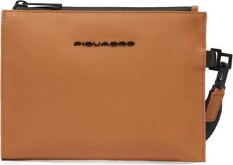 Piquadro Waterafstotende clutch - Heren - Tassen - Bruin - ONE Size - Katoen - Tassen