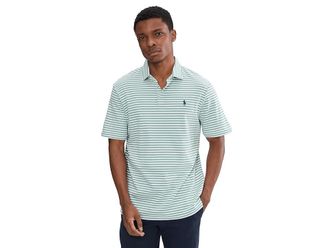 Polo Ralph Lauren Classic Striped Soft Cotton Polo Shirt Mens Clothing Faded Mint/White : MD