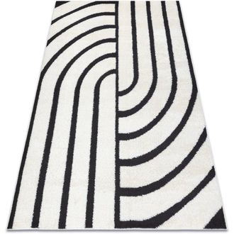 RugsX Rugsx - Alfombra Moderna Mode 8631 Geom&eacute;trico Crema / Negro Beige 120x170 Cm
