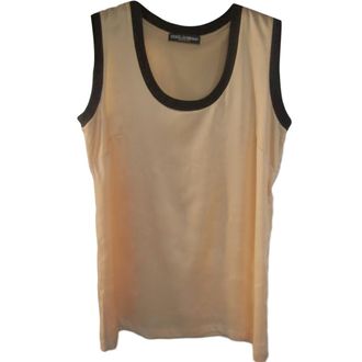 Dolce & Gabbana pale orange silk vest top Size XXS