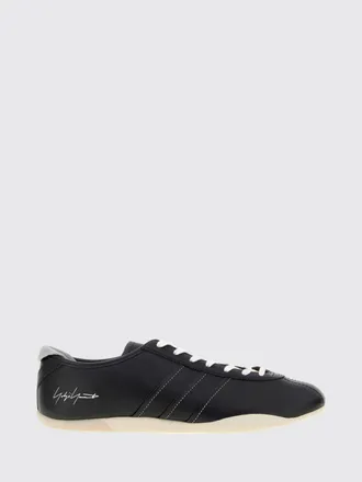 Yohji Yamamoto Tokyo Smooth Leather Sneakers with Contrasting Printed Logo