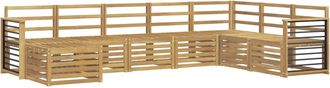 vidaXL Conjunto De Sof&aacute;s De Exterior 8 Uds. Blanco Vidaxl
