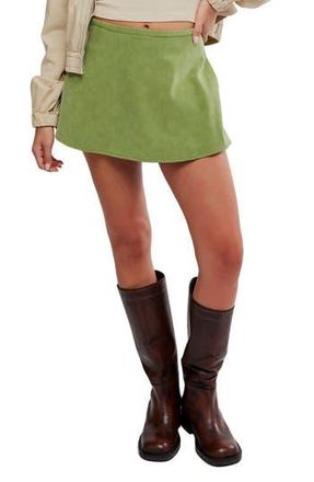 Free People Paradise Found Faux Suede Skort in Going Green at Nordstrom Rack, Size X-Large