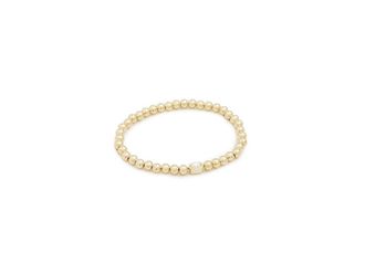 Kendra Scott Mini Elaina Stretch Womens Bracelet Womens Bracelet Gold Ivory Mother Of Pearl, Brass