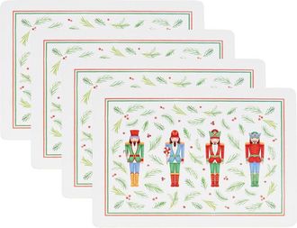 Lenox Set Of 4 Bayberry Nutcracker Cork Placemats