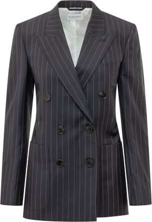 Givenchy Dark Blue Notched Lapel Blazer
