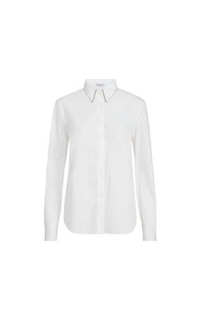 Brunello Cucinelli Shirt with monili in White at Nordstrom, Size 3X-Large Eu