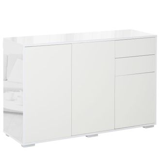 HOMCOM Aparador de sal&oacute;n 117x36x74 cm blanco