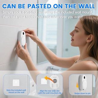 OEM Soporte Para Cepillo De Dientes Con Luz Uv, Ventilador Y Carga Usb - Port&aacute;til Y Para Montaje En Pared