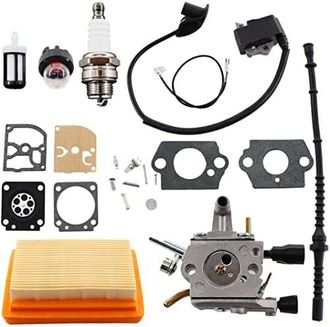 OEM Carburador Con Bobina De Encendido, Filtro De Combustible, Manguera De Combustible, Filtro De Aire Para Stihl Fs120, Fs200, Fs202, Fs250, Fs300, Fs350