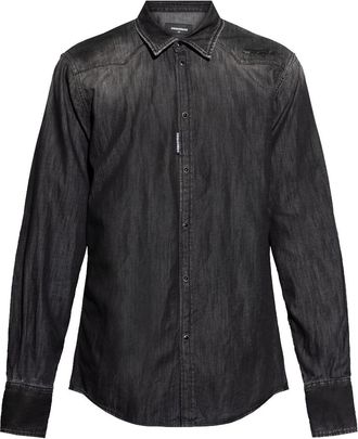 Dsquared2 Camicia con effetto vissuto - Nero