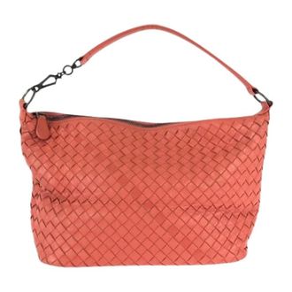 Bottega Veneta Pre-owned Shoulder Bags, female, Pink, Size: ONE SIZE Pre-owned Intrecciato Leather 2way Shoulder Bag