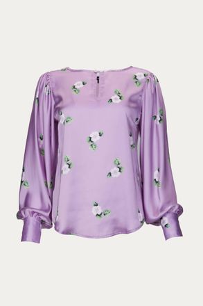 Smythe Keyhole Blouse In Orchid